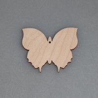 Фигурка из фанеры плоская (подвес) "Бабочка-6"