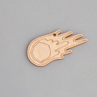 Фигурка из фанеры плоская (подвес) с контуром "Метеорит"