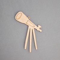 Фигурка-подвес плоская из фанеры "Телескоп"