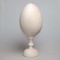 Деревянная заготовка яйцо 23 см на подставке 14,5 см