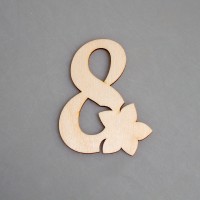 Фигурка плоская из фанеры "8 марта с цветком"