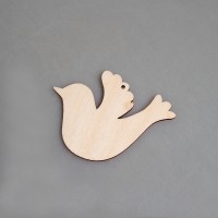 Фигурка-подвес плоская из фанеры "Птица"