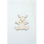Фигурка из фанеры плоская (подвес) "Приветливый кроль"