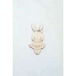 Фигурка из фанеры плоская (подвес) "Кролик-балерина"