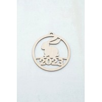 Шар-подвес из фанеры-1 "Год кролика"