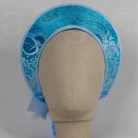Кокошник "Девичий" КД-01 (голубой узор)