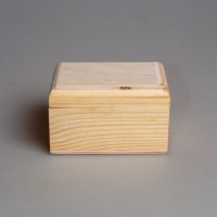 Деревянная заготовка шкатулка прямоугольная (с округленными углами крышки) 9 х 6 х 5 см