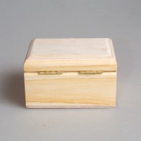 Деревянная заготовка шкатулка прямоугольная (с округленными углами крышки) 9 х 6 х 5 см