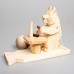 Богородская игрушка  "Медведь за столом"