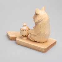 Богородская игрушка  "Медведь пьет чай"