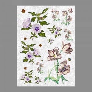 Бумага рисовая IRP 32 x 45 0037 Цветы и бабочки "Love2art"