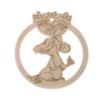 Фигурка подвес с контуром "Год Крысы"