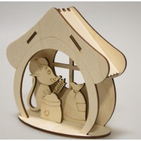 Декоративная объемная картинка "Мышкин дом"