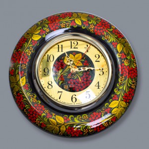 Часы "Весна" рябина (хохлома)