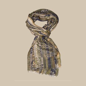 Павловопосадский шарф (палантин) мужской «10370-2»