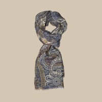 Павловопосадский шарф (палантин) мужской «10372-17»
