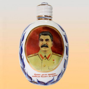 Штоф ФЛЯЖКА Сталин (деколь, гжель)