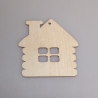 Фигурка-подвес плоская "Деревенский домик"