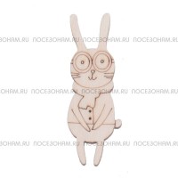 Заготовка для значка из фанеры "Кролик-мальчик"