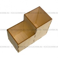 Карандашница двухсекционная (фанера)