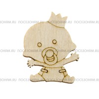 Заготовка для значка из фанеры "Пупс-мальчик"