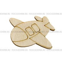 Заготовка для значка из фанеры "Самолетик"