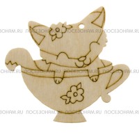 Фигурка подвес с контуром "Спящий котенок" Фигурка подвес с контуром "Спящий котенок"