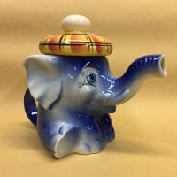 Чайник фарфоровый Слонёнок Митя синий