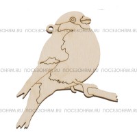 Фигурка подвес с контуром "Снегирь"