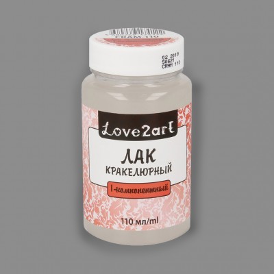 Лак кракелюрный 1-компонентный, прозрачный, "Love2art", 110 мл