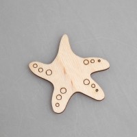 Заготовка для значка из фанеры "Морская звезда"