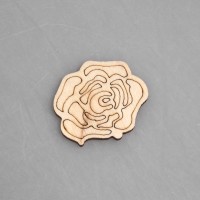 Заготовка для значка из фанеры "Розочка"