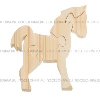Деревянный пазл "Лошадка-2"