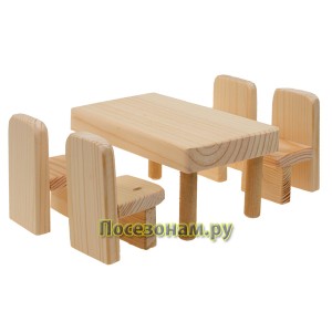 Деревянная заготовка "Столик со стульчиками-2"
