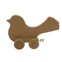 Деревянная игрушка "Птичка-2" (на колесиках)