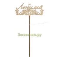 Деревянный топпер "Любимой тёте"