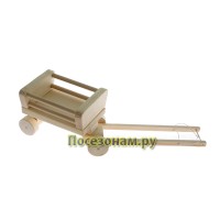 Деревянная заготовка "Лошадка с тележкой" (большая)