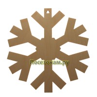 Фигурка из фанеры плоская "Снежинка" (подвес)