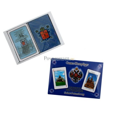 Набор сувенирных игральных карт (две колоды) "Санкт-Петербург"