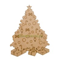 Фигурка плоская из фанеры "Новогодняя ёлочка" (подвес)