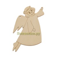Фигурка из фанеры подвес с контуром (Ангел)